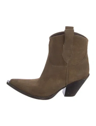 Pre-owned Maison Margiela Suede Western Boots In Multi