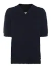 Maison Margiela Textured Knit Top In Blue