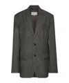 Maison Margiela Mohair Wool Blazer In Black