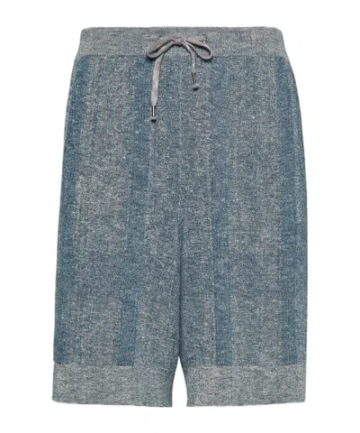 Maison Margiela Summer Chiné Shorts In Gray