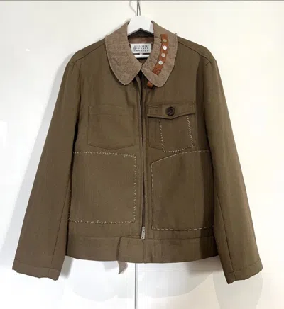 Pre-owned Maison Margiela Surgery Stitch Military Jacket - Size 48 In Olive