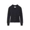 Maison Margiela Wool Blend Cardigan In Blue