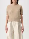 Maison Margiela Knitted Crewneck Top In Beige