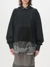 Maison Margiela Embroidered Logo Jersey Cropped Hoodie In Schwarz