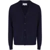 Maison Margiela Navy Elbow Patch Cardigan