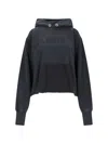Maison Margiela Embroidered Logo Jersey Cropped Hoodie