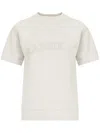 Maison Margiela Logo-print Cotton Sweatshirt In Beige