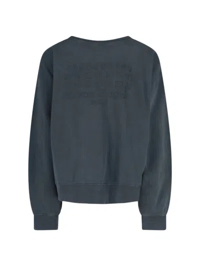 Maison Margiela Crew Neck Long Sleeves Ribbed Cuffs Sweater In Blue
