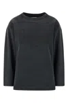 Maison Margiela Black Embroidered Sweatshirt In Black