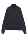 Maison Margiela Wool Turtleneck Sweater Sweaters And Cardigans Blue In Blue