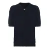 Maison Margiela Textured Knit Top In Blue