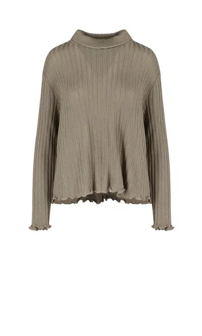 Maison Margiela Wide-bottom Sweater In Green
