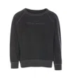 Maison Margiela Faded Black Sweatshirt In Cotton With Logo In Grey