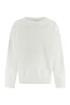 Maison Margiela Classic White Cotton Crew-neck Sweatshirt For Men In White
