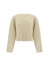 Maison Margiela Cotton Logo Sweatshirt Women In Yellow