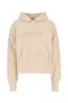 Maison Margiela Beige Embroidered Logo Sweatshirt In Yellow