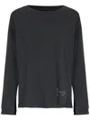 Maison Margiela Anthracite Grey Sweatshirt With Stamp Logo Print
