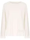 Maison Margiela Round-neck Jumper In White