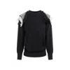 Maison Margiela Ruffled Sweatshirt Featuring Contrasting Stitching