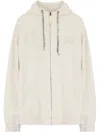 Maison Margiela Numerical Logo Hooded Sweatshirt In Beige