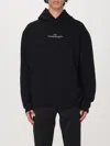 Maison Margiela Black Logo Cotton Hoodie In Black