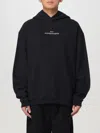 Maison Margiela Black Logo Cotton Hoodie In Schwarz