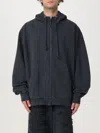 Maison Margiela Zipped Drawstring Hoodie In Schwarz