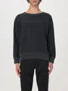 Maison Margiela Faded Black Sweatshirt In Cotton With Logo In Grey