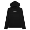 Maison Margiela Black Logo Cotton Hoodie In Multicolor