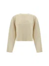 Maison Margiela Cotton Logo Sweatshirt Women In Sand