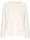 Maison Margiela Round-neck Jumper In White