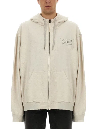 Maison Margiela Sweatshirt With Logo In Neutral