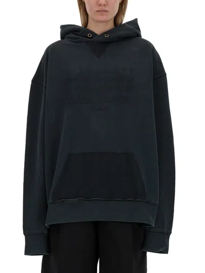 MAISON MARGIELA MAISON MARGIELA SWEATSHIRT WITH LOGO AND HOOD