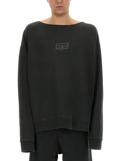 Maison Margiela Sweatshirt With Logo In Grey