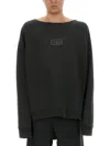 Maison Margiela Men's Charcoal Cotton Sweatshirt In Grey