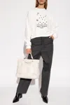 Maison Margiela Embroidered Cotton-jersey Sweatshirt In White