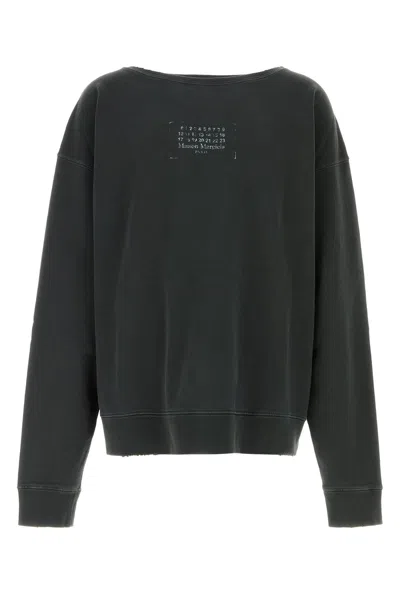 MAISON MARGIELA MAISON MARGIELA CHARCOAL COTTON SWEATSHIRT