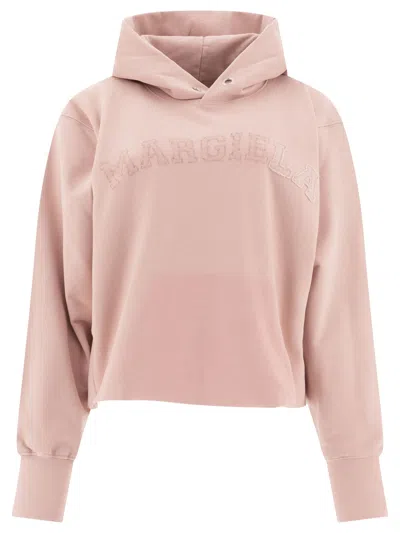 Maison Margiela Logo Sweatshirt In Pink