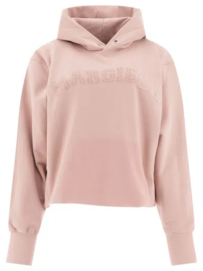 Maison Margiela Multicolor Cotton Sweatshirt In Pink