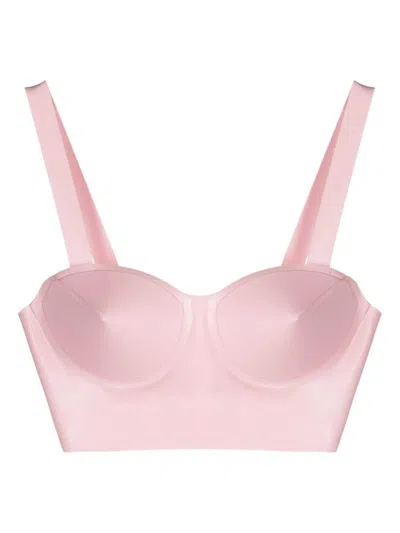 Maison Margiela Sweetheart-neck Cropped Bra In Pink