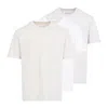 Maison Margiela Neutral-hued T-shirt Set With Distinctive Stitch Logo