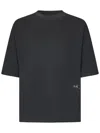 Maison Margiela Distressed Oversized Black Cotton T-shirt In Black