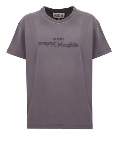 Maison Margiela T-shirt In Aubergine