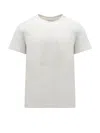 Maison Margiela Mens Ivory Ribbed Knit Cotton T-shirt For Ss23 In Bianco