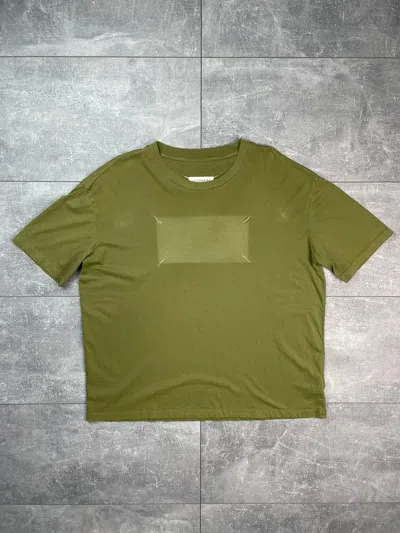 Pre-owned Maison Margiela T-shirt Big Logo In Khaki