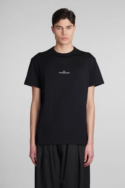 Maison Margiela Distorted Logo T-shirt In Black