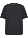 Maison Margiela Faded Charcoal Cotton T-shirt With Distinct Stitches In Grey