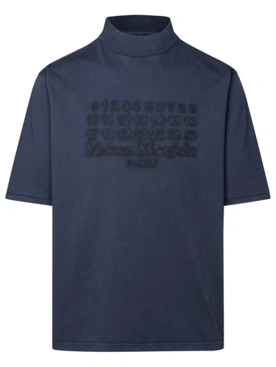Maison Margiela T-shirt Logo In Navy
