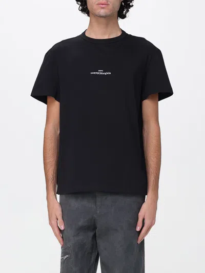 Maison Margiela Distorted Logo T-shirt In Black