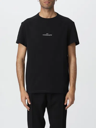 Maison Margiela Distorted Logo T-shirt In Black